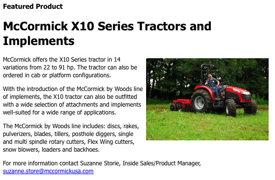 McCormick X10 Series Tractors and Implements