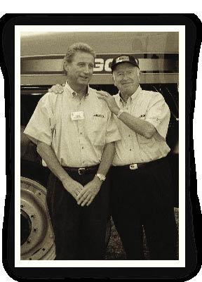 Two of AGCO Corp.&rsquo;s founding fathers, John Shumejda, CEO, and Bob Ratliff, chairman, proudly show off AGCO&rsquo;s newest tractor. On January 4, 2002, Shumejda and Ed Swingle, AGCO&rsquo;s vice president of marketing, were killed in a plane crash in England.