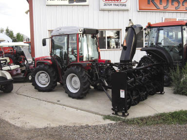 Southwest Ag has sold several of these compact, maneuverable tractors and double-auger snow blowers to mountain resorts, where 4 ft. of new snow can fall in a couple of days. Southwest Ag has sold several of these compact, maneuverable tractors and double-auger snow blowers to mountain resorts, where 4 ft. of new snow can fall in a couple of days.