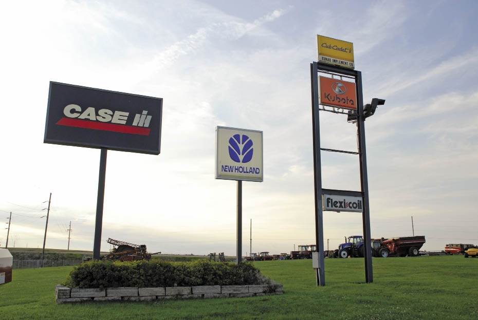 Signs at Kunau Implement