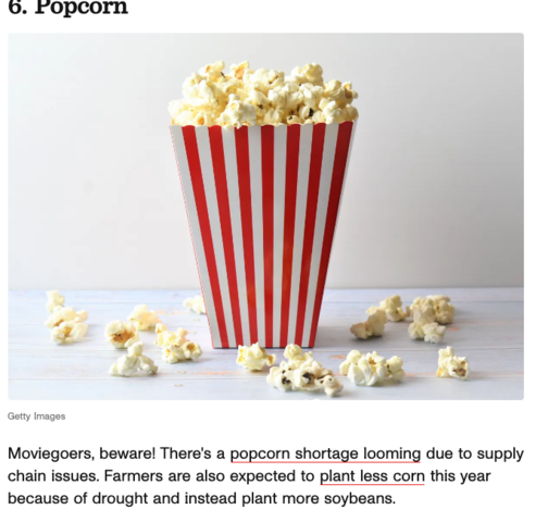 popcorn shortage