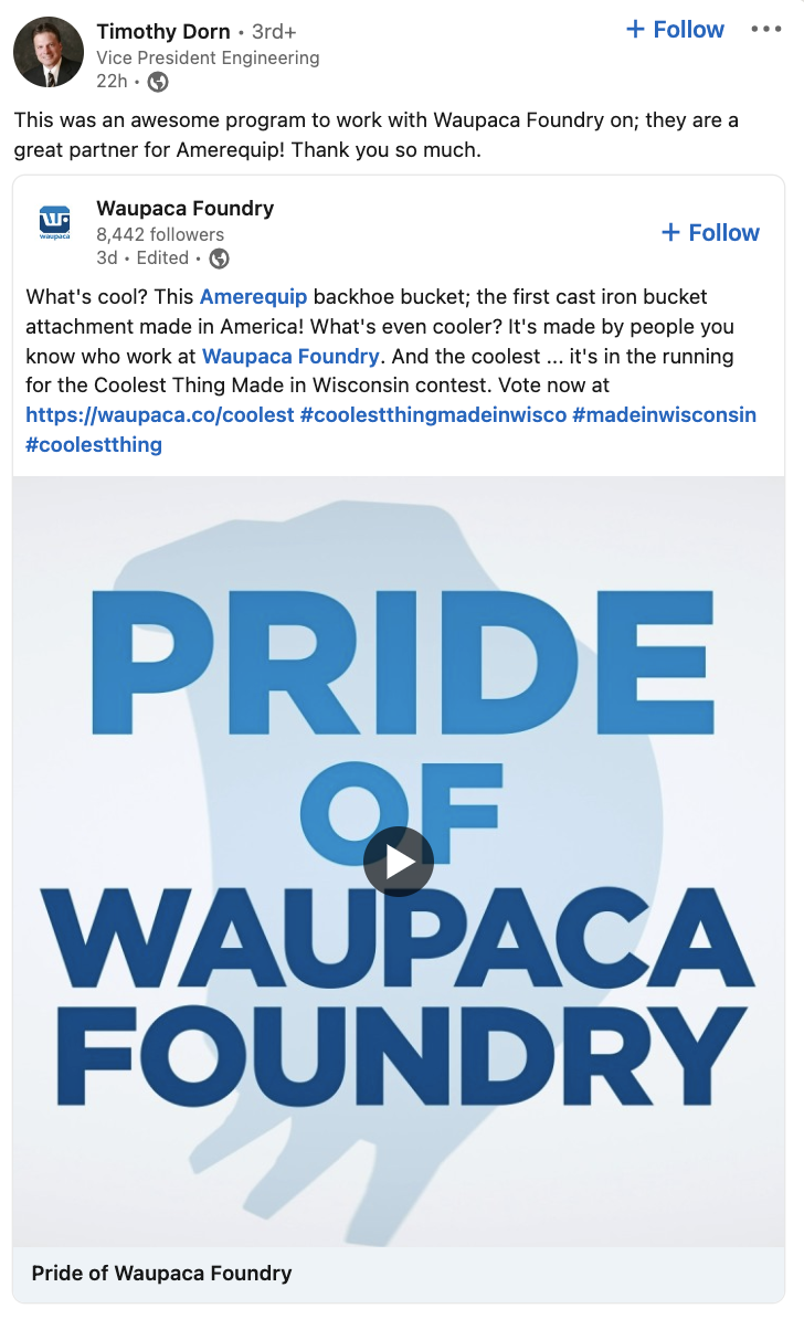 Ameriquip and Waupaca Foundry