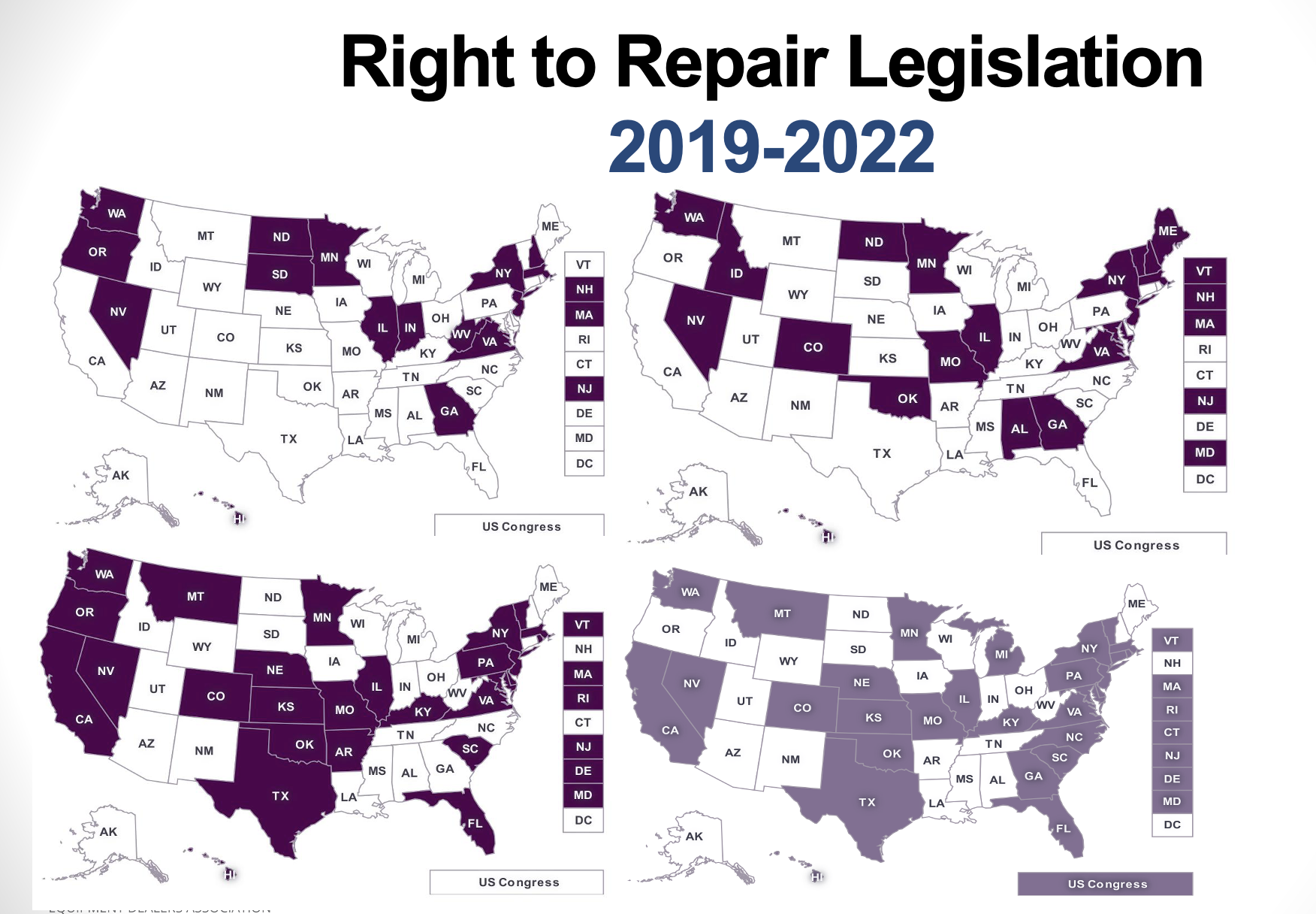 Right to Repair legislation map 2023.png