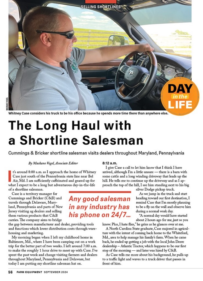 Shortline Salesman Feature