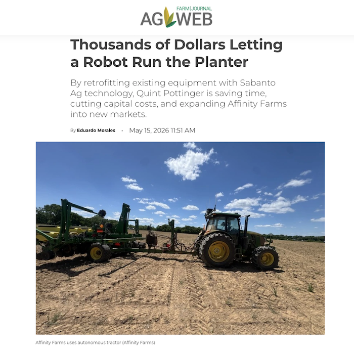 Affinity Farms uses autonomous tractor