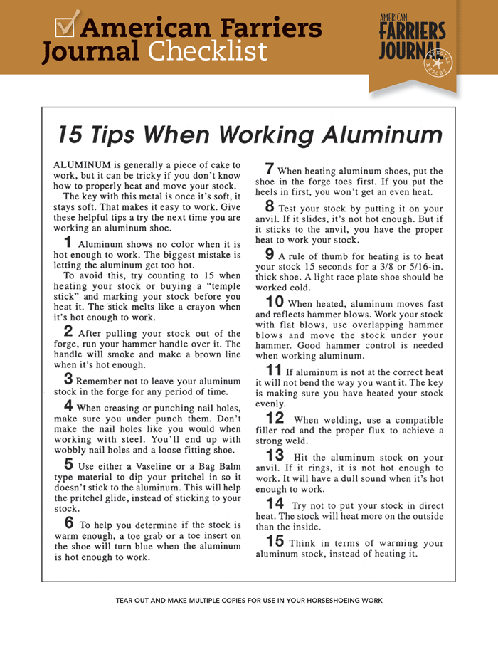 15 Tips When Working With Aluminum
