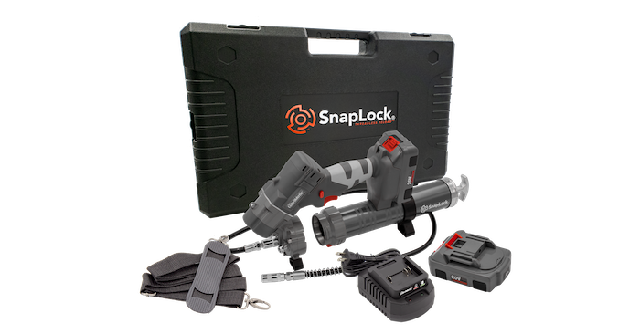 SnapLock Threadless Reload 20V Lithium-ion Battery Operated Grease Gun 