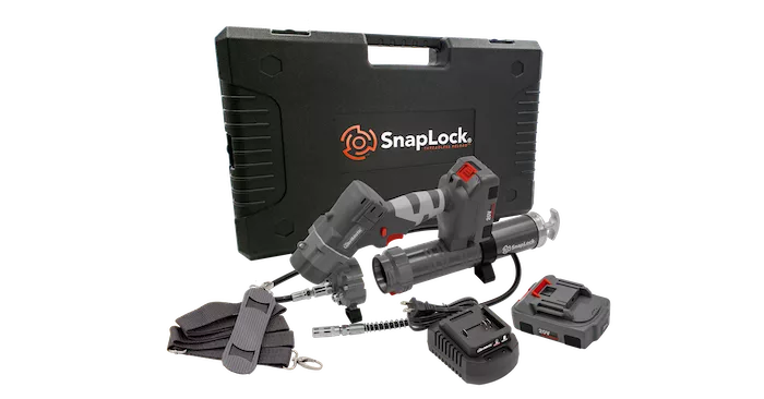 SnapLock Threadless Reload 20V Lithium-ion Battery Operated Grease Gun 