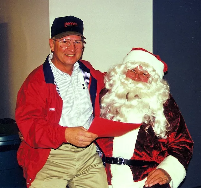 B charlie hoober with santa 1998
