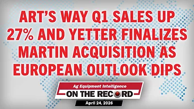 Art's Way Q1 Sales Up 27% and Yetter Finalizes Martin Acquisition as European Outlook Dips