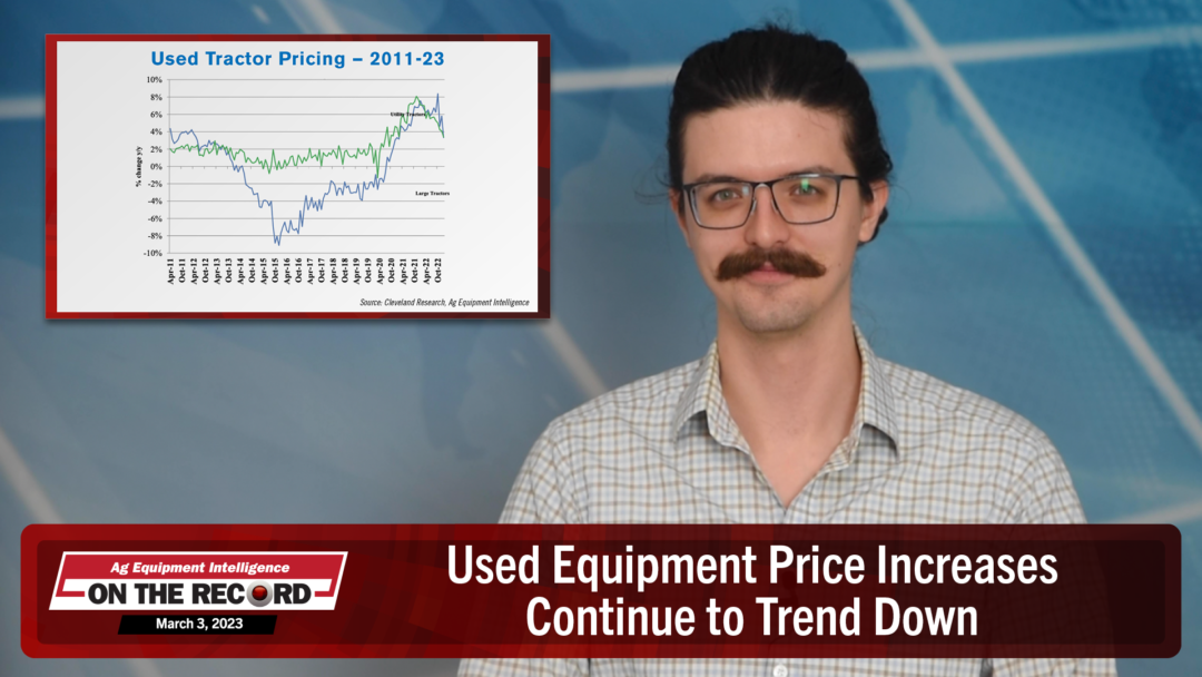 Used Equipment Price Increases Continue to Trend Down