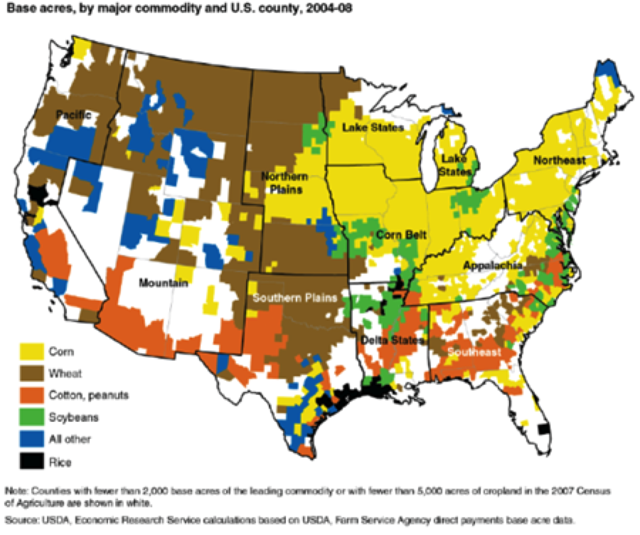 Base Acreage, Direct Payment Rates Vary by Commodity