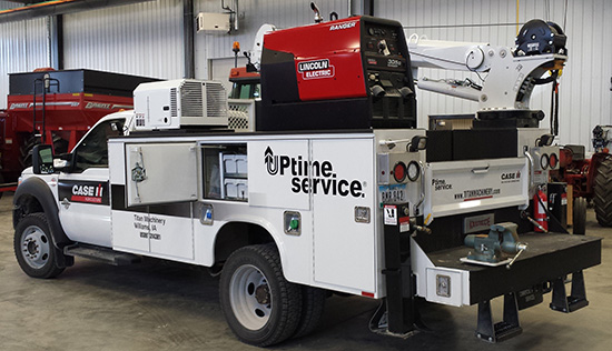 This Titan Machinery mobile service truck is like those that will be used for training students in Ellsworth Community College’s new Mobile Service Technician program. The truck includes a crane that can lift up to 7,000 pounds, as well as all the tools and equipment needed to service virtually any agricultural machinery that needs to be diagnosed and repaired in the field. Photo courtesy of Ellsworth Community College