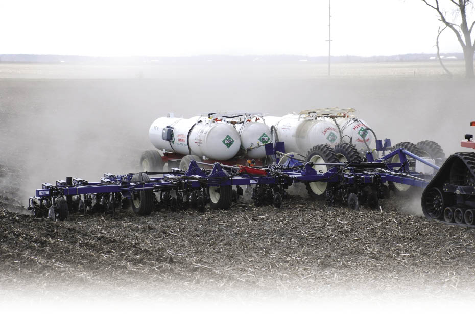 Anhydrous ammonia application equipment has evolved significantly over the last half century to become extremely efficient and able to tackle challenging field situations.