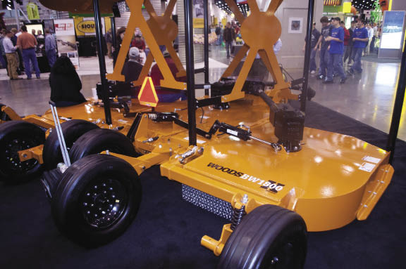 Woods Equipment Co. featured its newly designed BW1800X Bat Wing cutter.