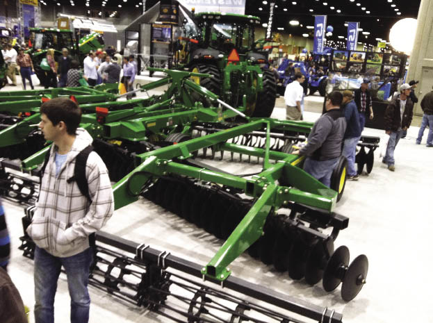 John Deere showed the new 2623VT vertical tillage tool that it introduced last fall.
