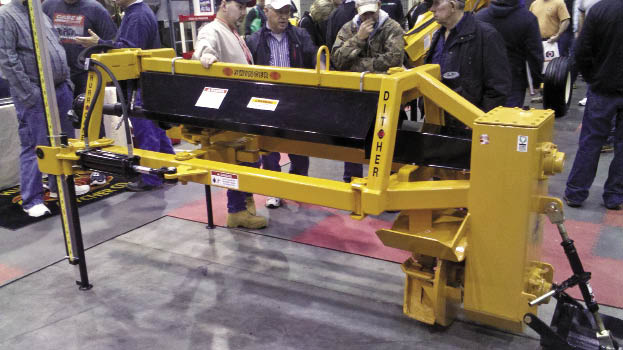 Hurricane Ditcher’s Swinger is a 3-point hitch mounted machine designed to be used as an offset ditcher.